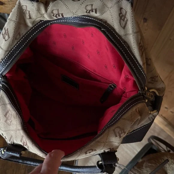 Dooney & Bourke Signature Brown and Tan Satchel - Picture 5 of 16